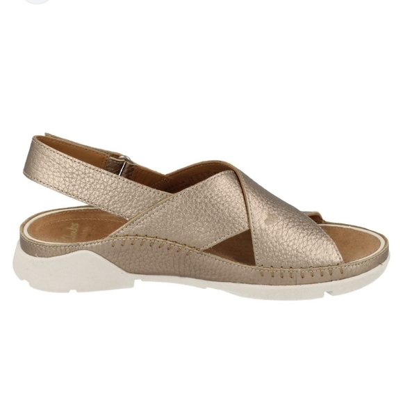 Ladies Clarks TriGenic comfy Casual Summer Sandals adjustable strap 8.5 - Picture 1 of 10